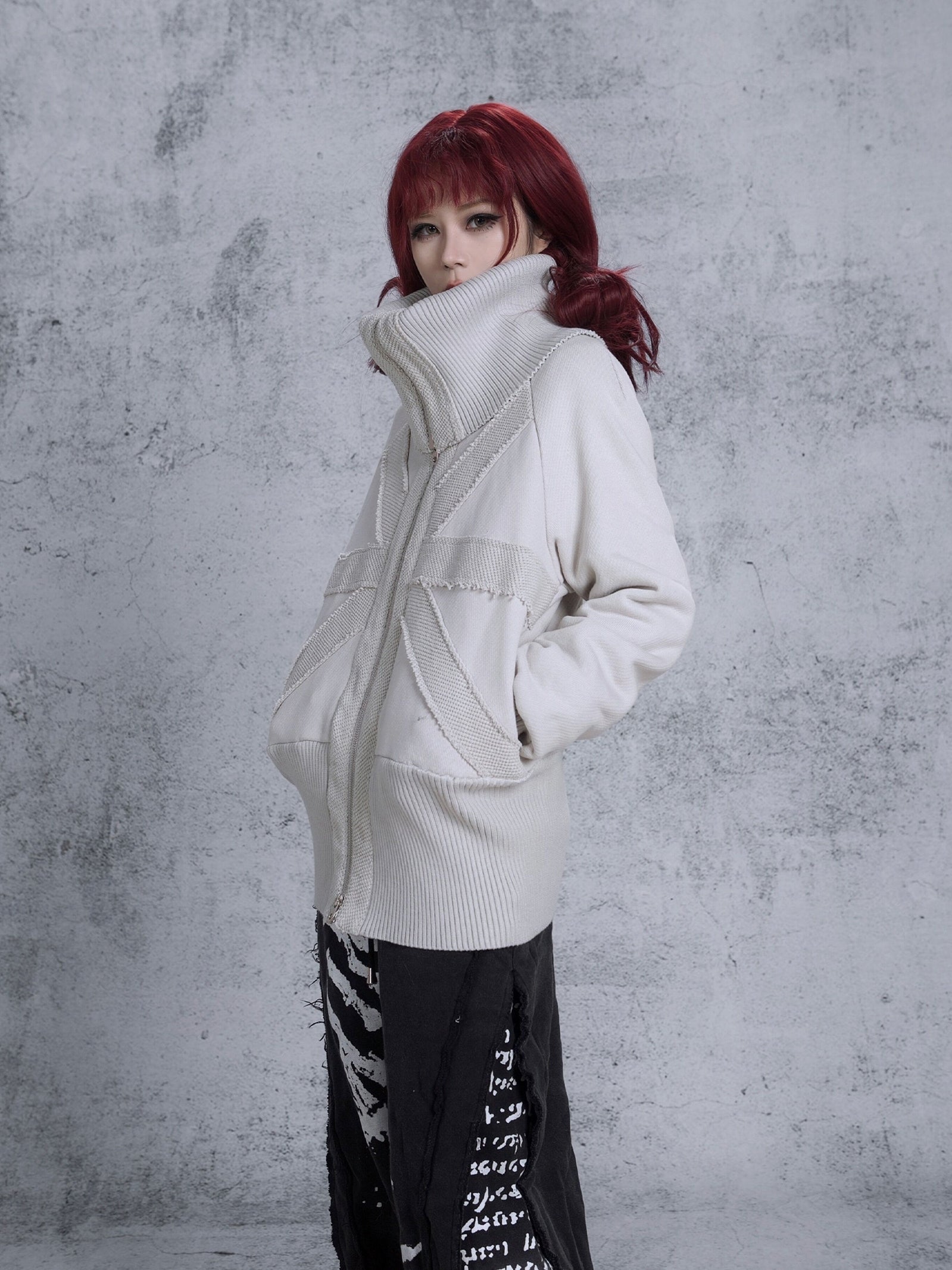 LOOSE STREET HIGH-NECK ZIP-UP JACKET