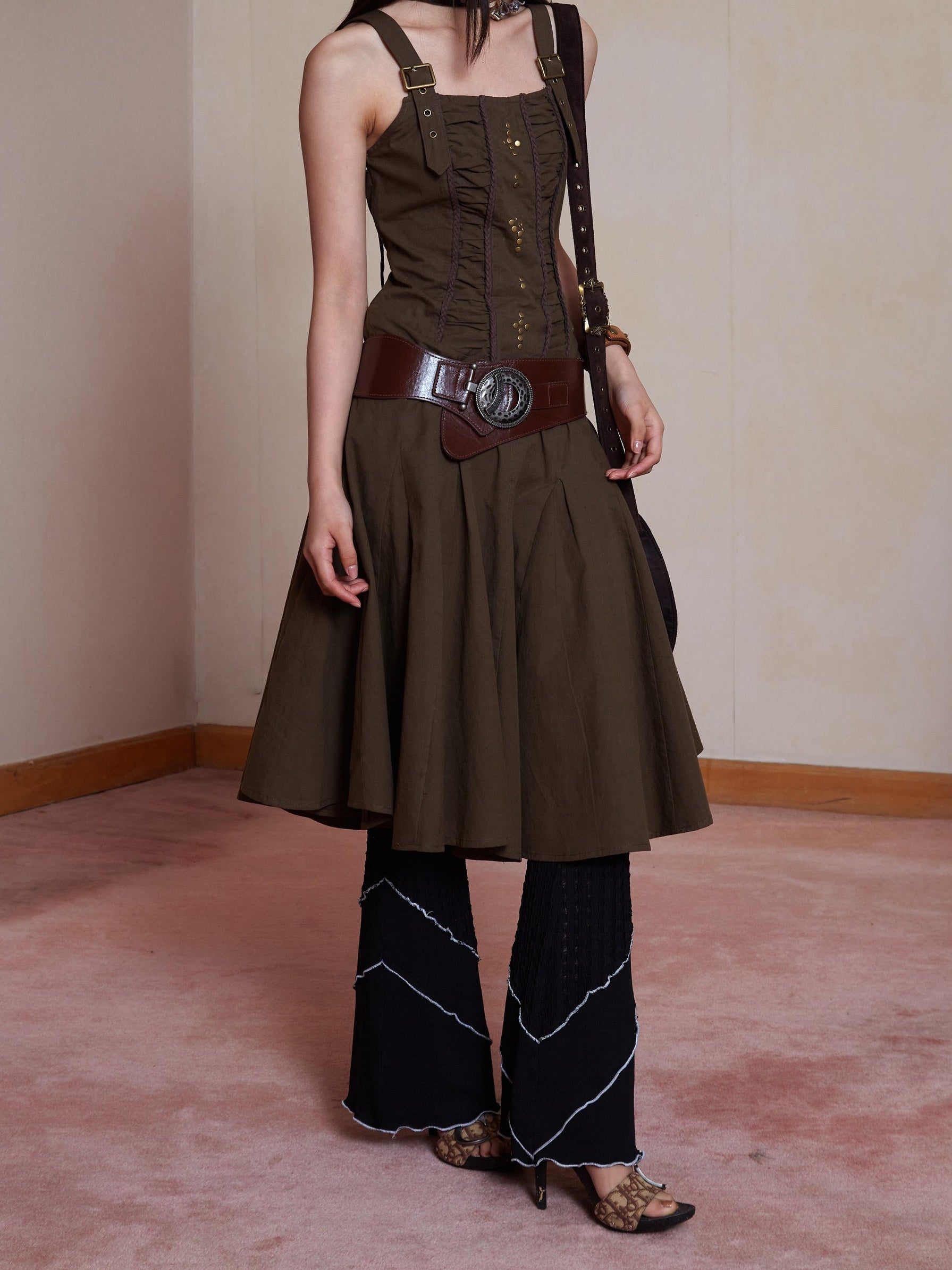 Stitching Slim Booty Pants