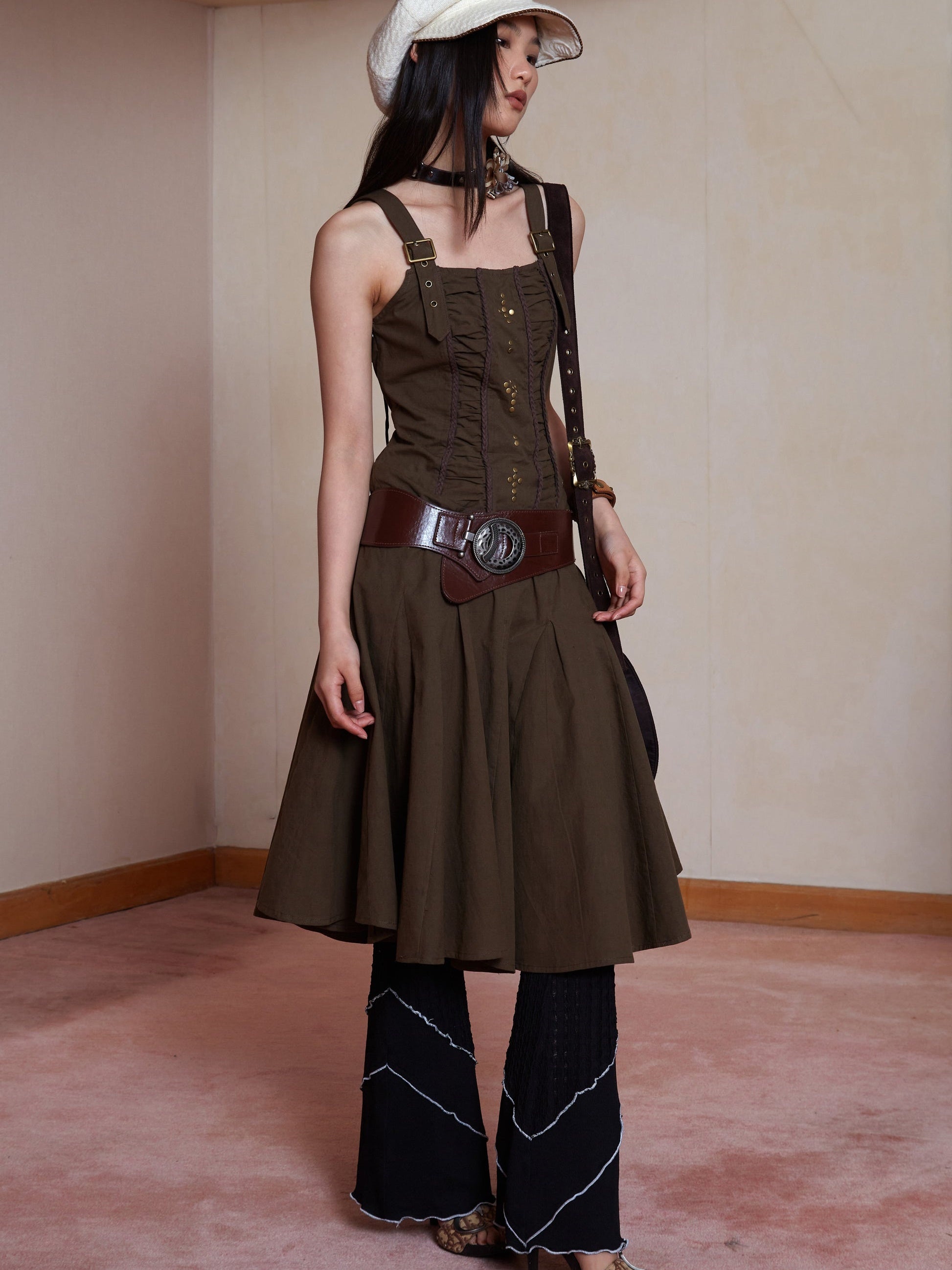 Studs Retro Slip One-piece(Not Belt)