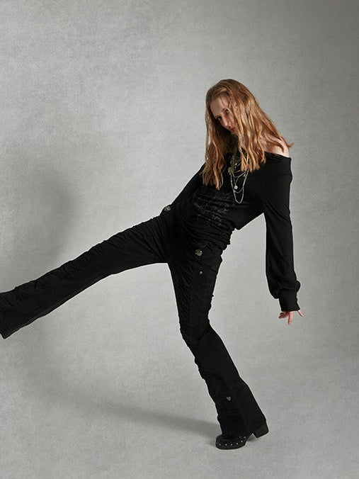 Mittelgroße Taille ausgestoßen Hosen