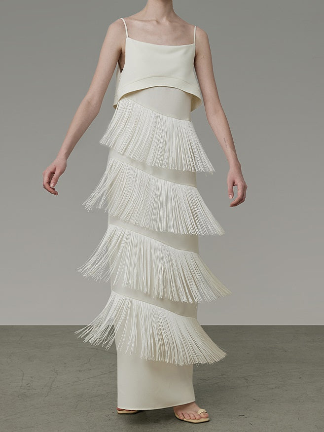 Tassel Slip Long Dress