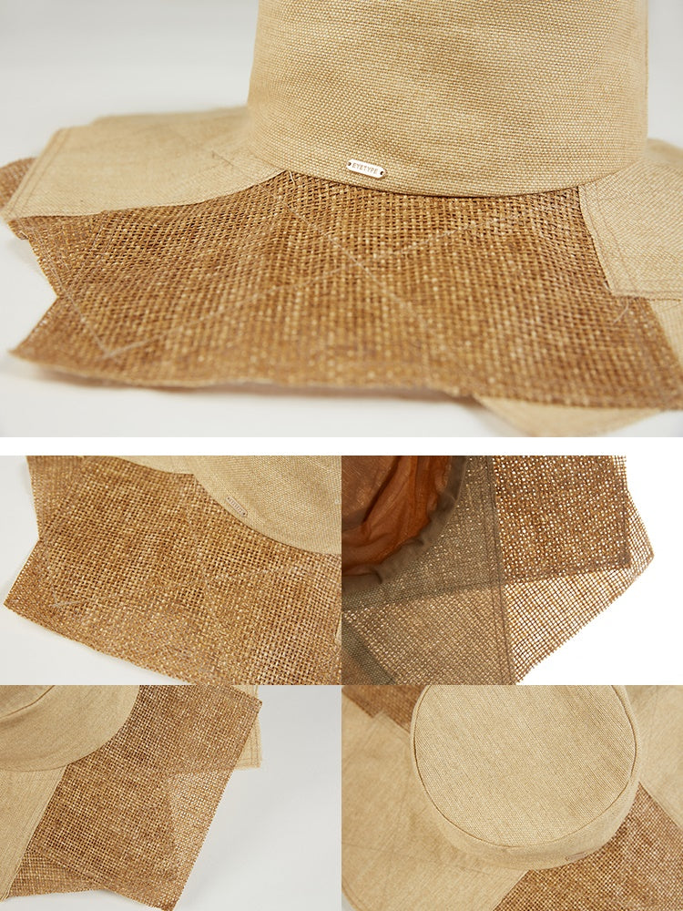 Irregular Splicing Woven Hat