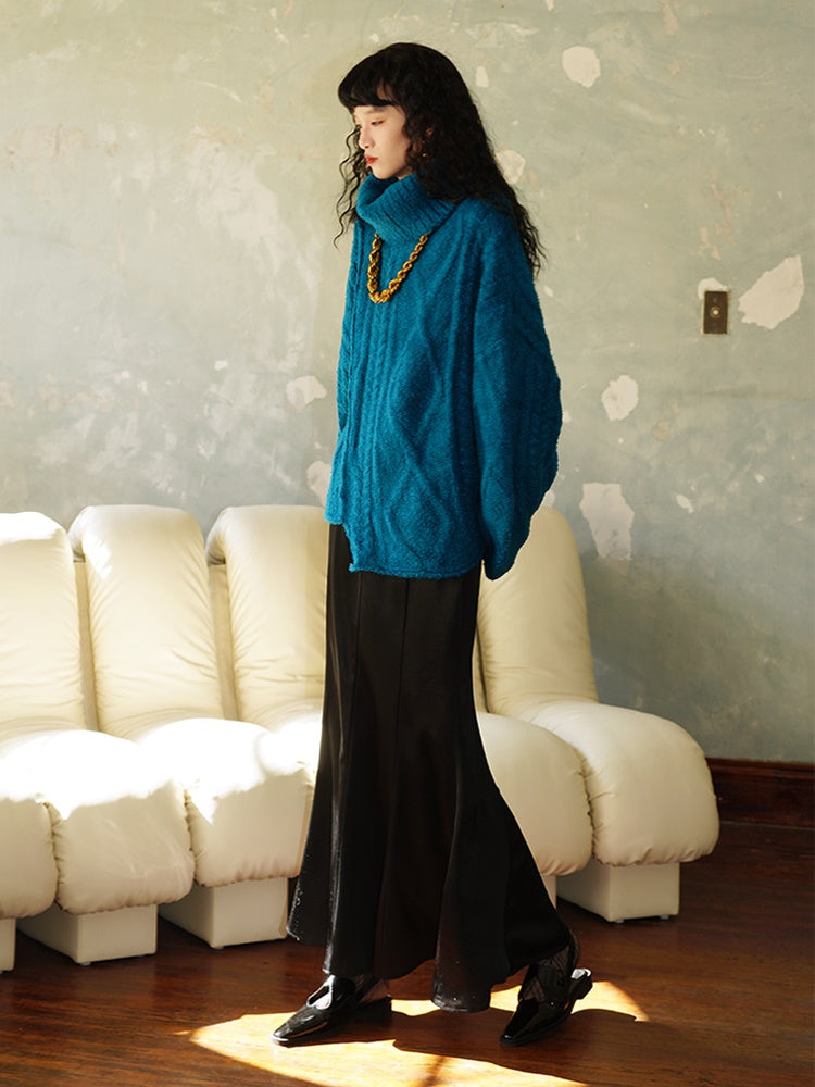 Satin Slim Long Mermaid Skirt