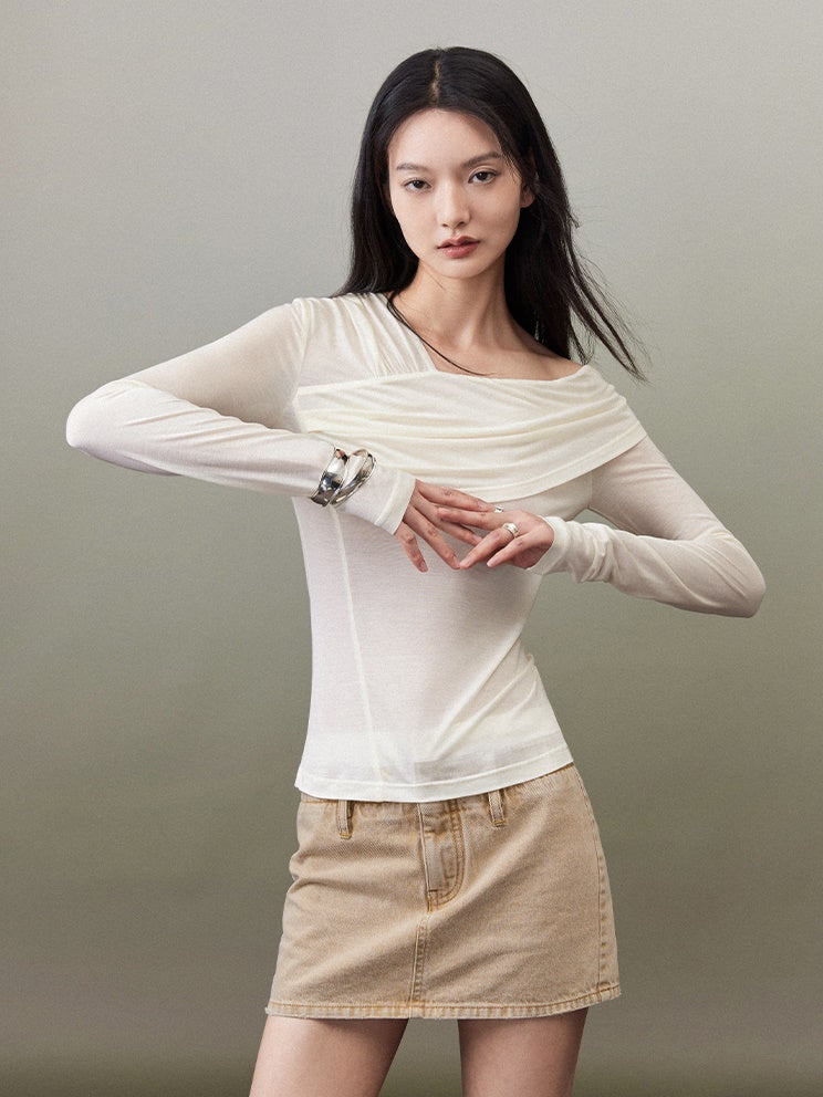 Wrap Sense Long-sleeved T-shirt