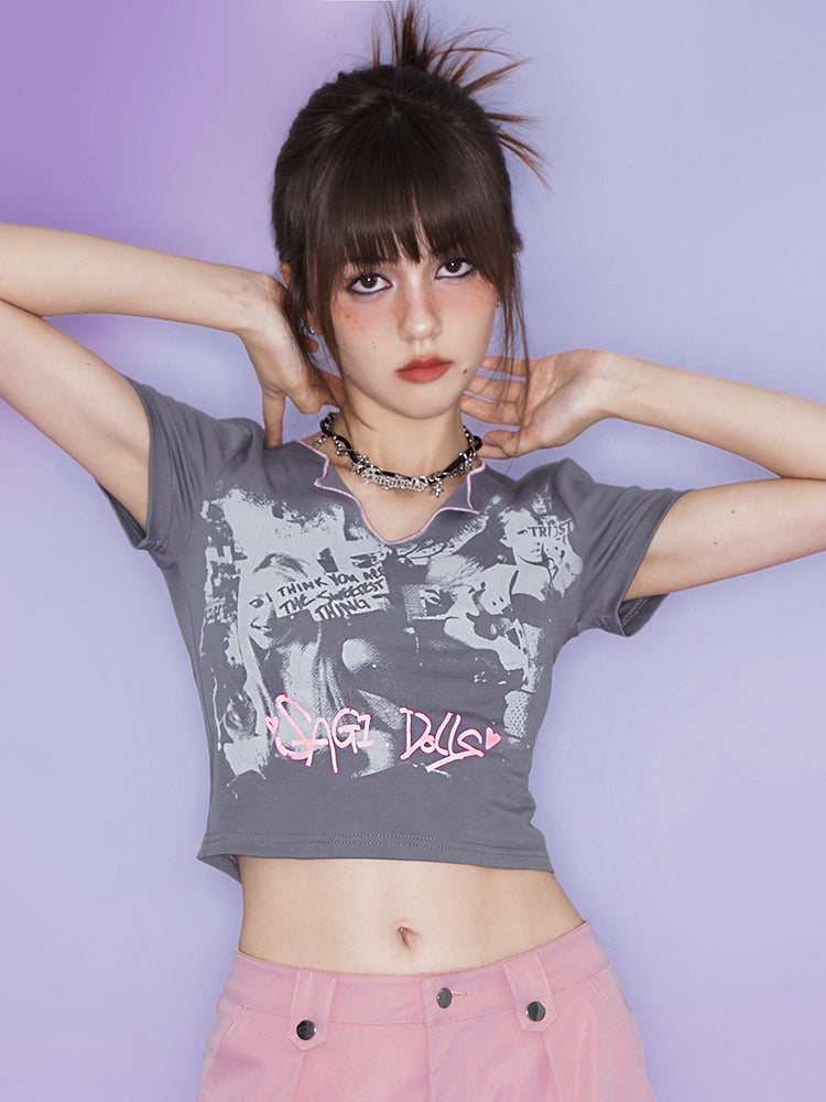 Print Short T-shirt