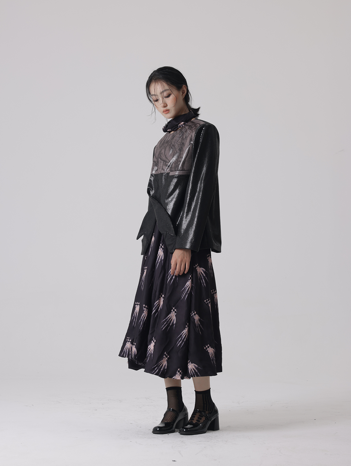 Shoulder Pads Leather Jacket