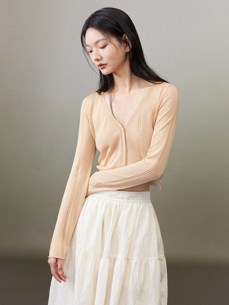 Cropped Knitted Cardigan