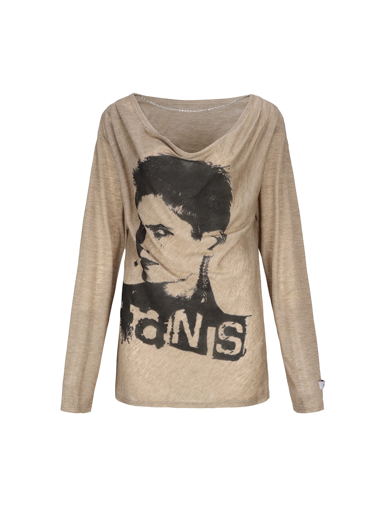 Gedruckt lose Langarm Cutsew