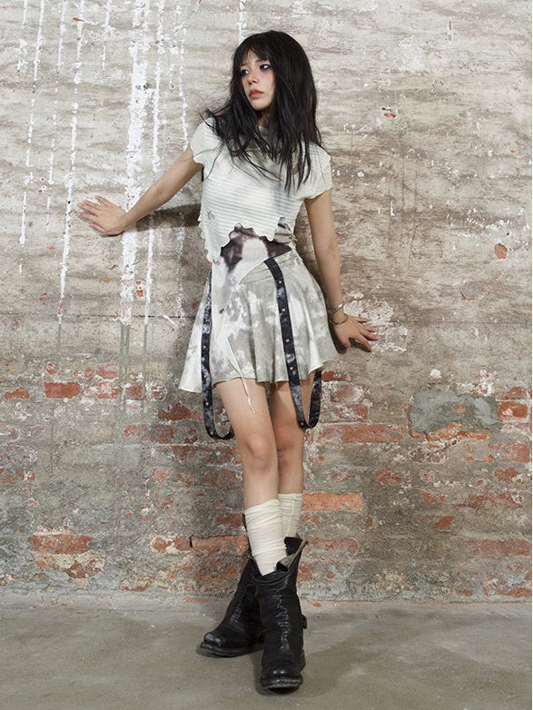 레이어드 반팔 투피스 티셔츠