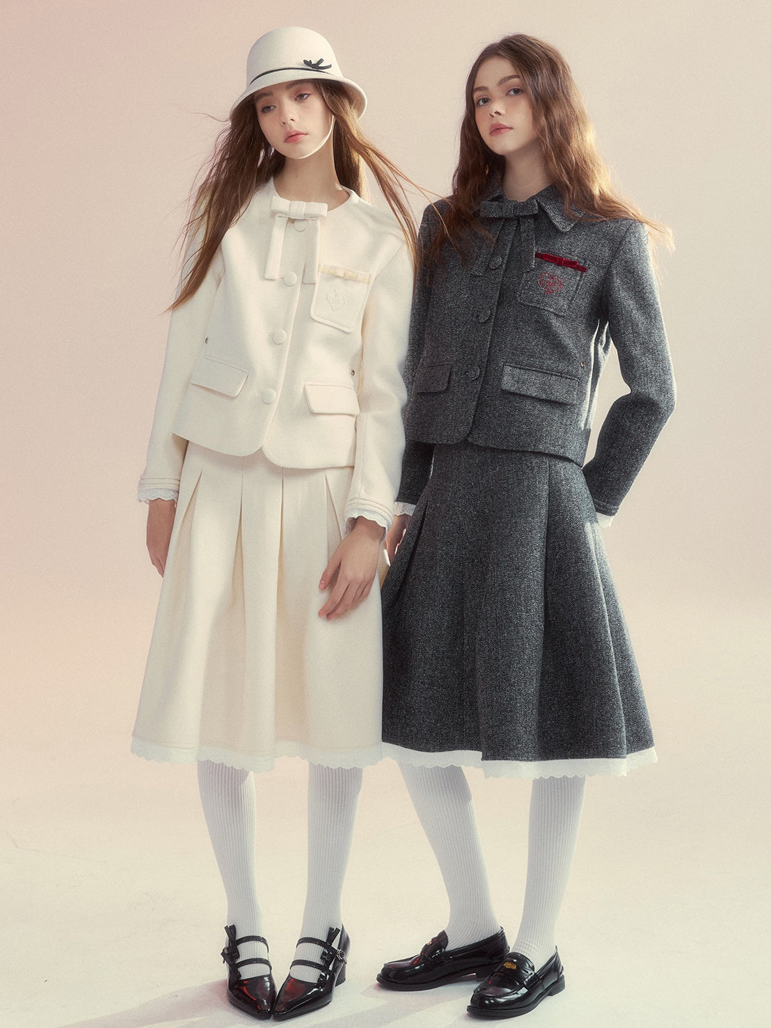 Ruban à broderie Veste courte et jupe plissée de la longueur