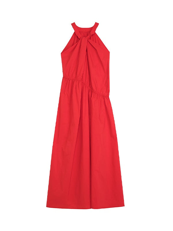 Hanging Neck Large Swing Dress