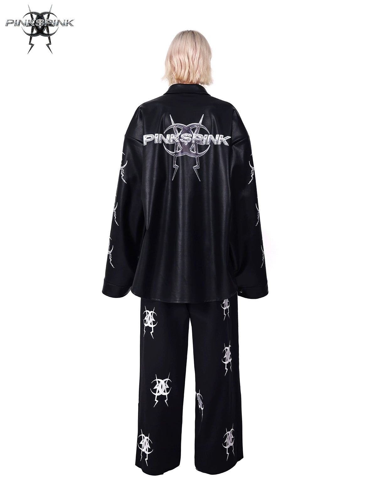 Multi -Taschen -Lederjacke