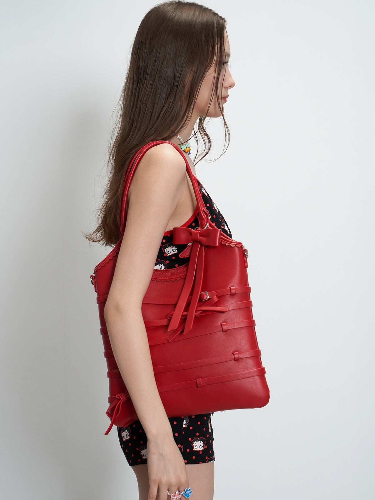 Bow Tie Strap Tote Bag