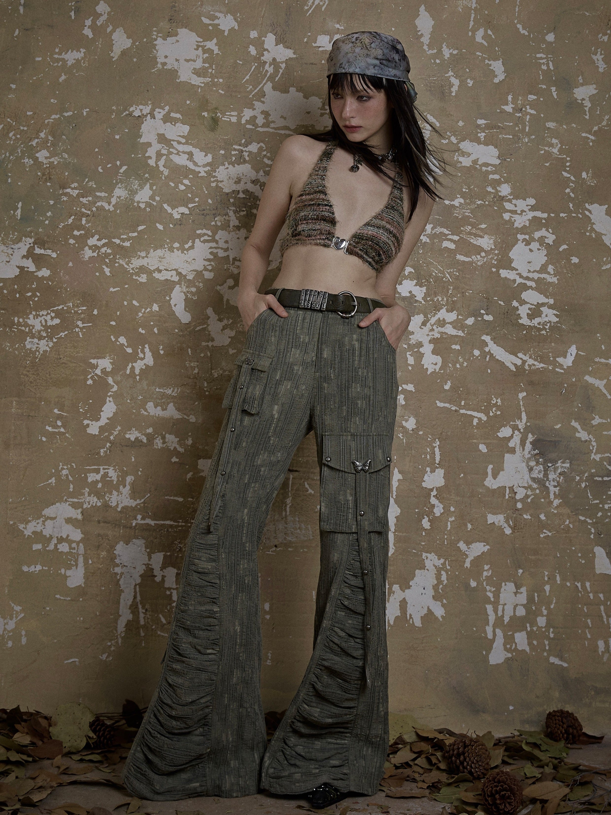 Retro Knitted Plush Bra