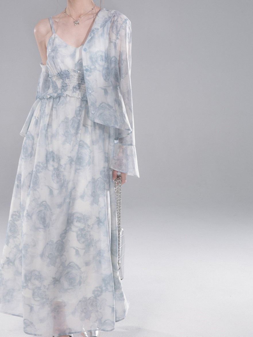 Blumendruck-Hemd & Hosentender langes Einteilungsaufbau