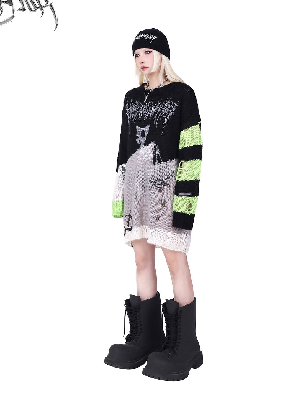 보더홀 루즈 스웨터