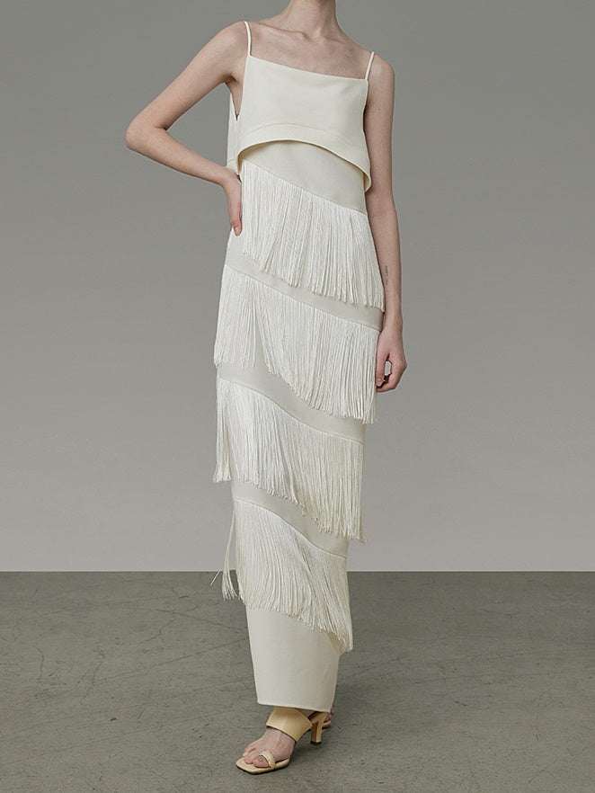 Tassel Slip Long Dress