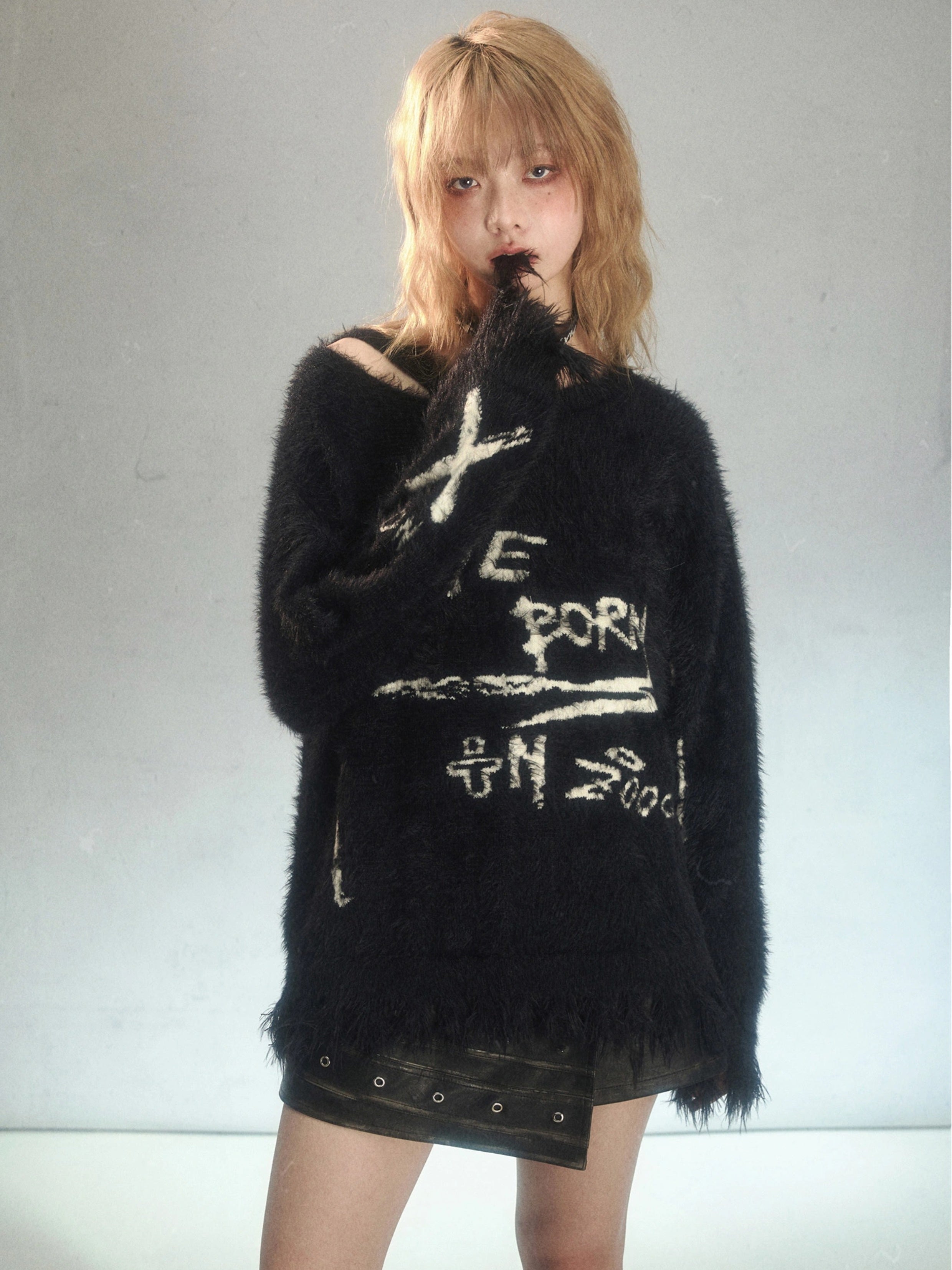 Punk Graffiti Niche Loose Pullover