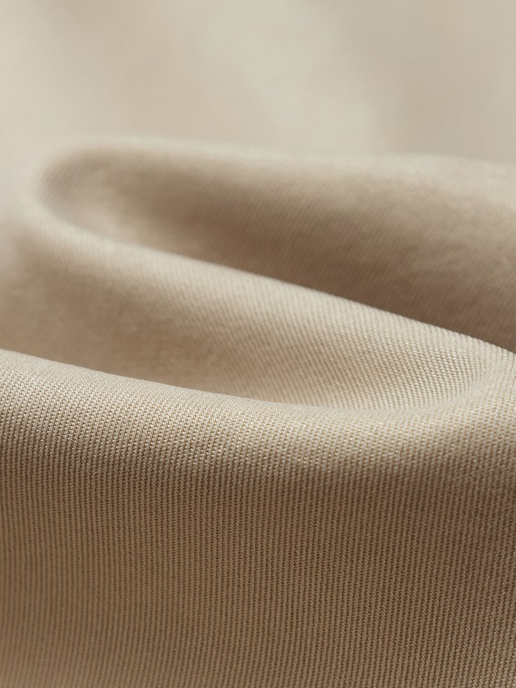 Dropped Shoulder Gather Convertible Collar Coat
