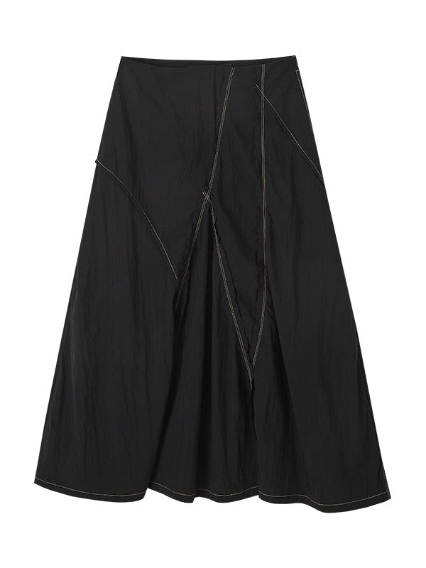 Raw Edge Split Skirt