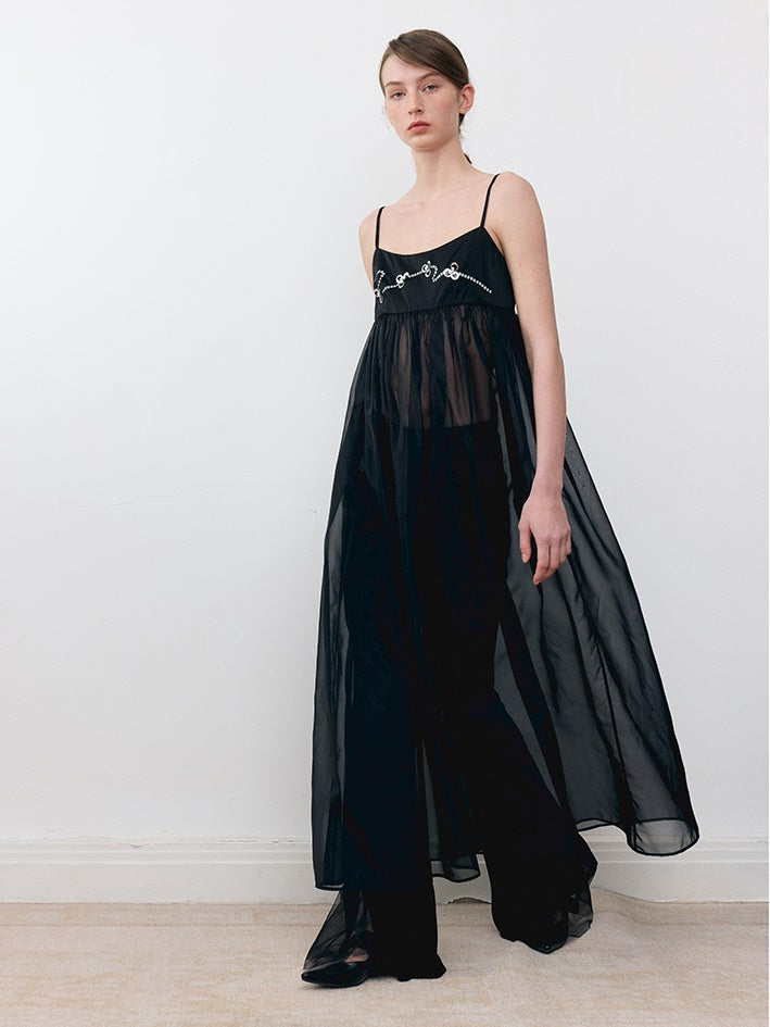 Knitted Patchwork Mesh Slim Fit Stretch Flared Pants