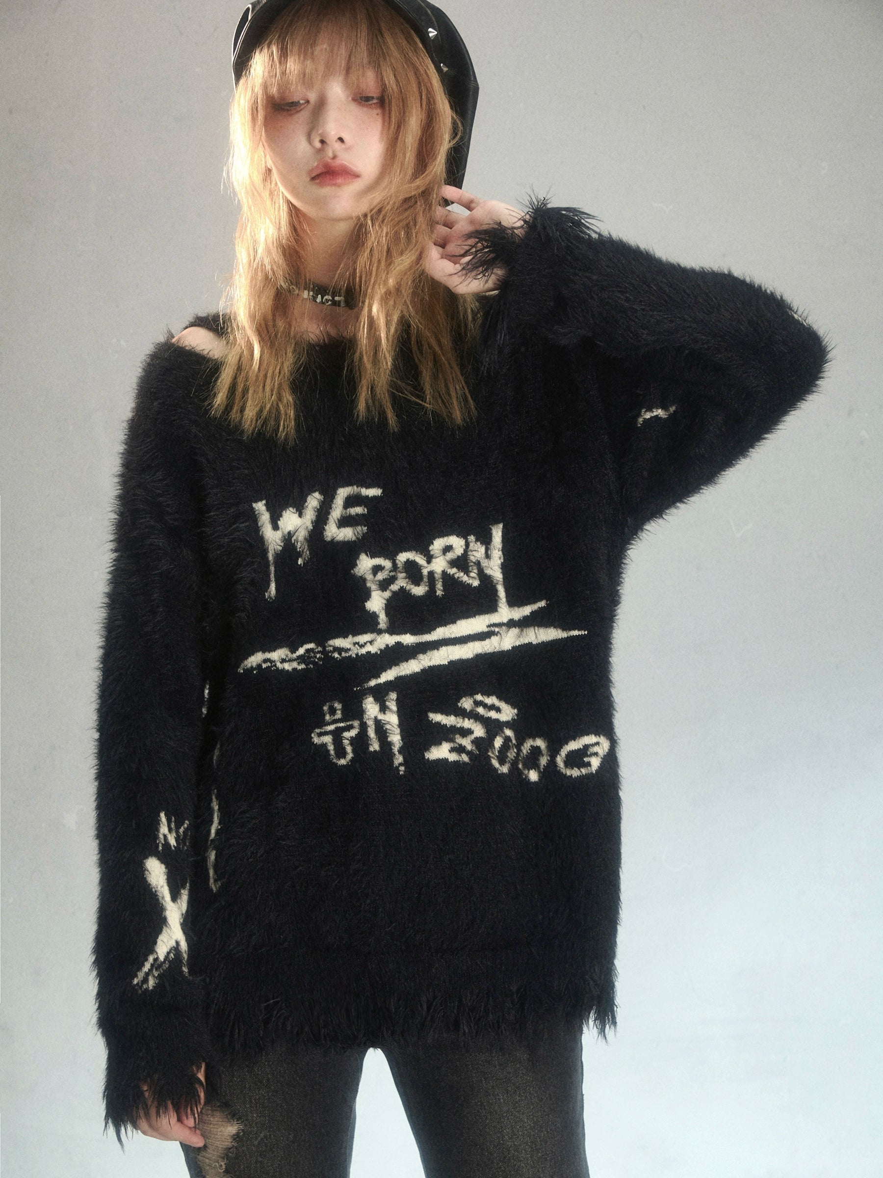 Punk Graffiti Niche Loose Pullover