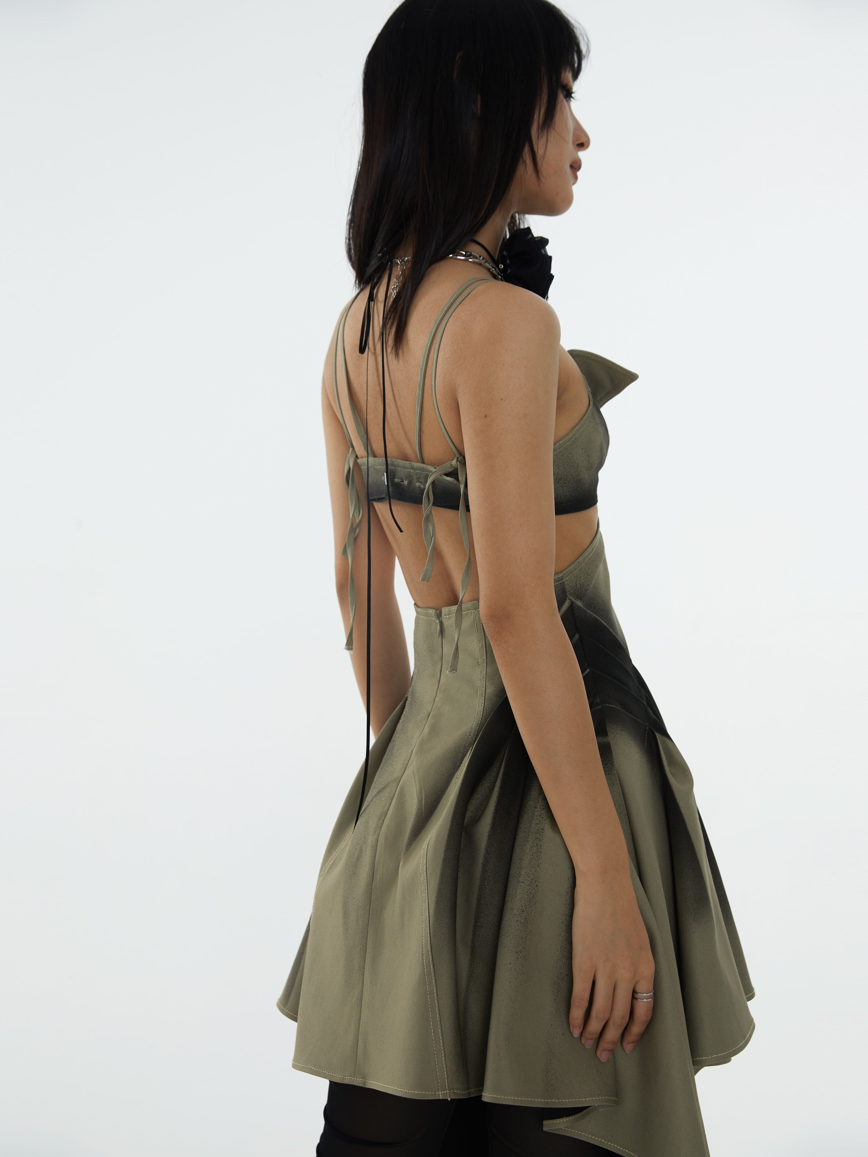 낙서 얇은 해체 드레스