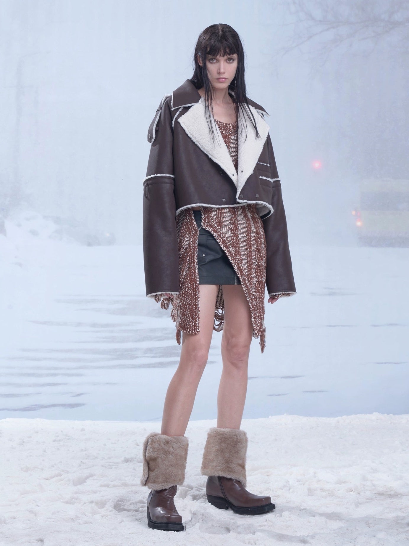 가짜 어린 양아 양모 두꺼운 탈착식 코트