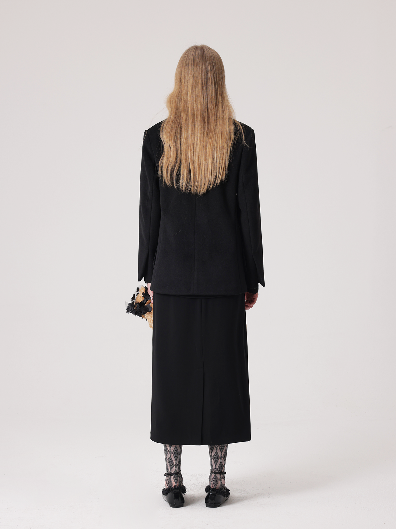 Rose Detachable Mid-mountain Collar Jacket