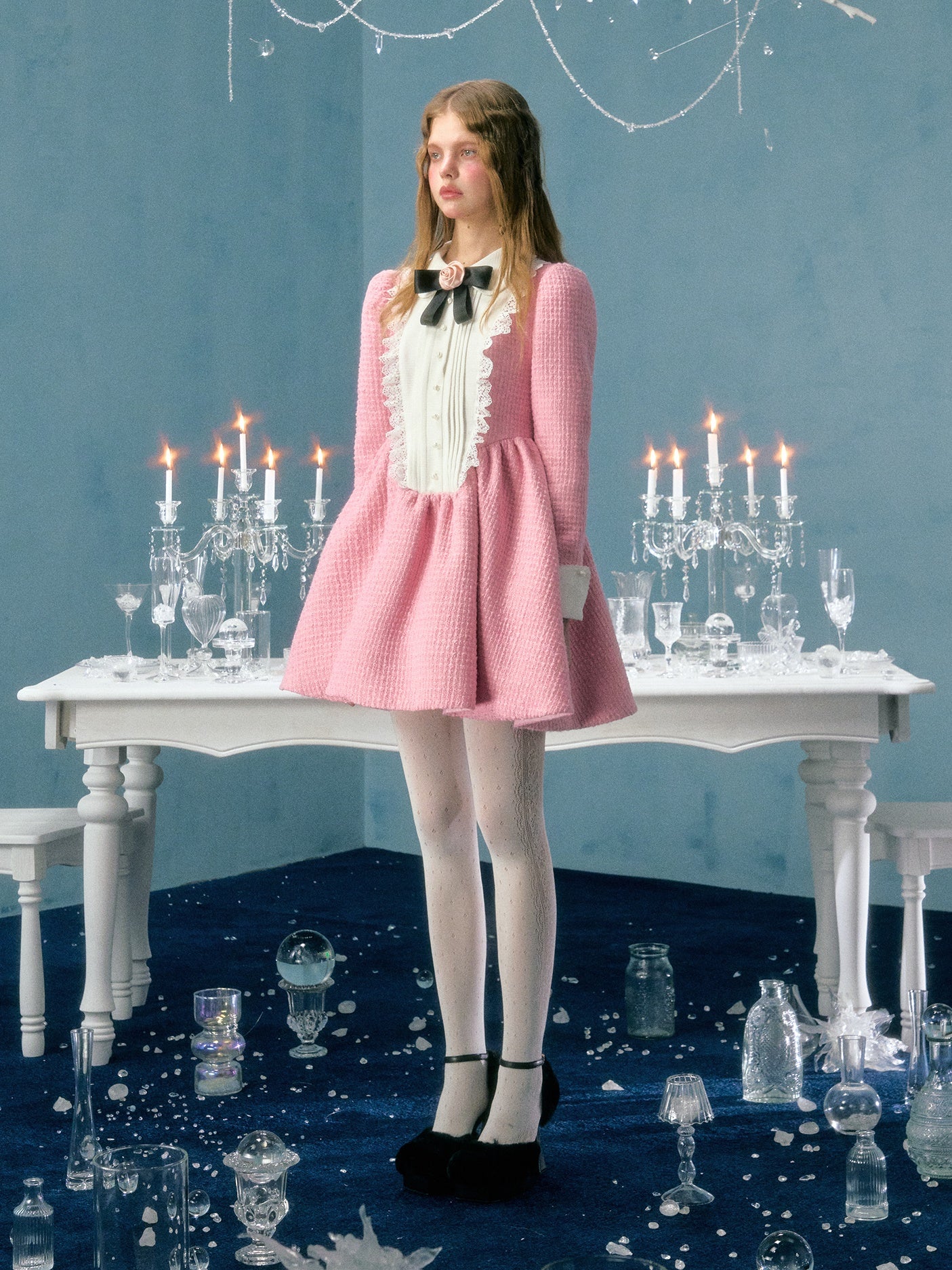 Bogenblume Brosche Puffhülle Kleid