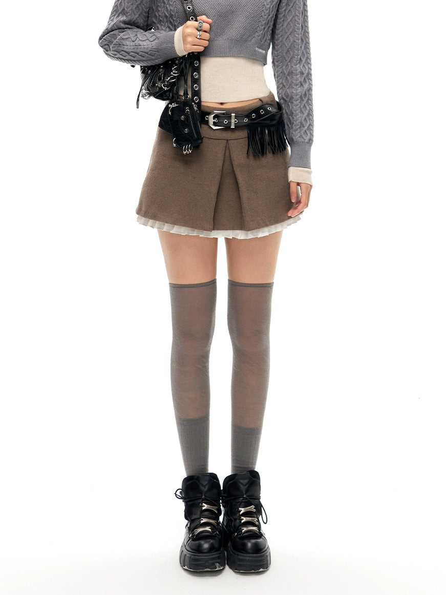Two-color Knee-high Socks