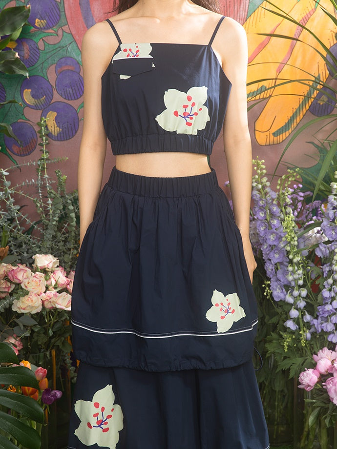 벚꽃 프린트 카미솔