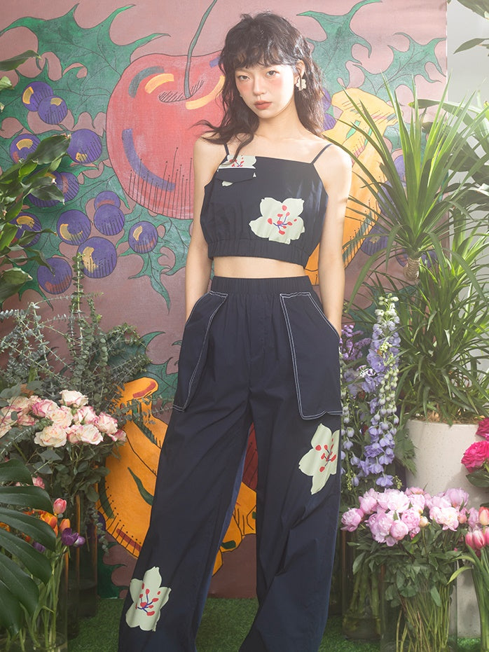 벚꽃 프린트 카미솔