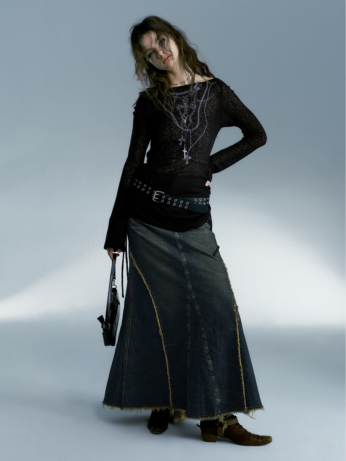 One-Collar Long-sleeved Bottoming Cutsew