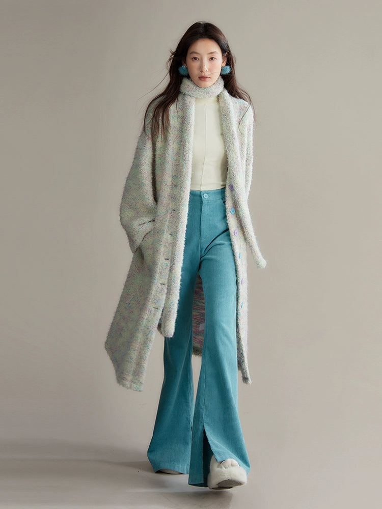 Retro Cordom Slim Bell-Bottom-Schlitzhosen