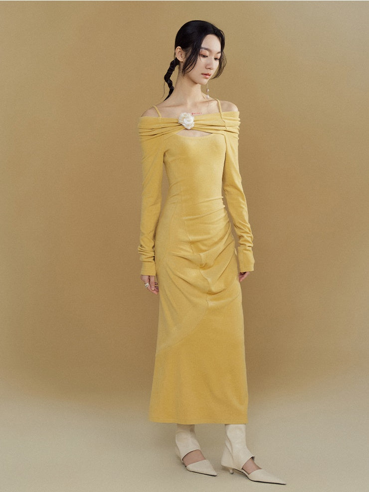 One-Shoulder Longärmed