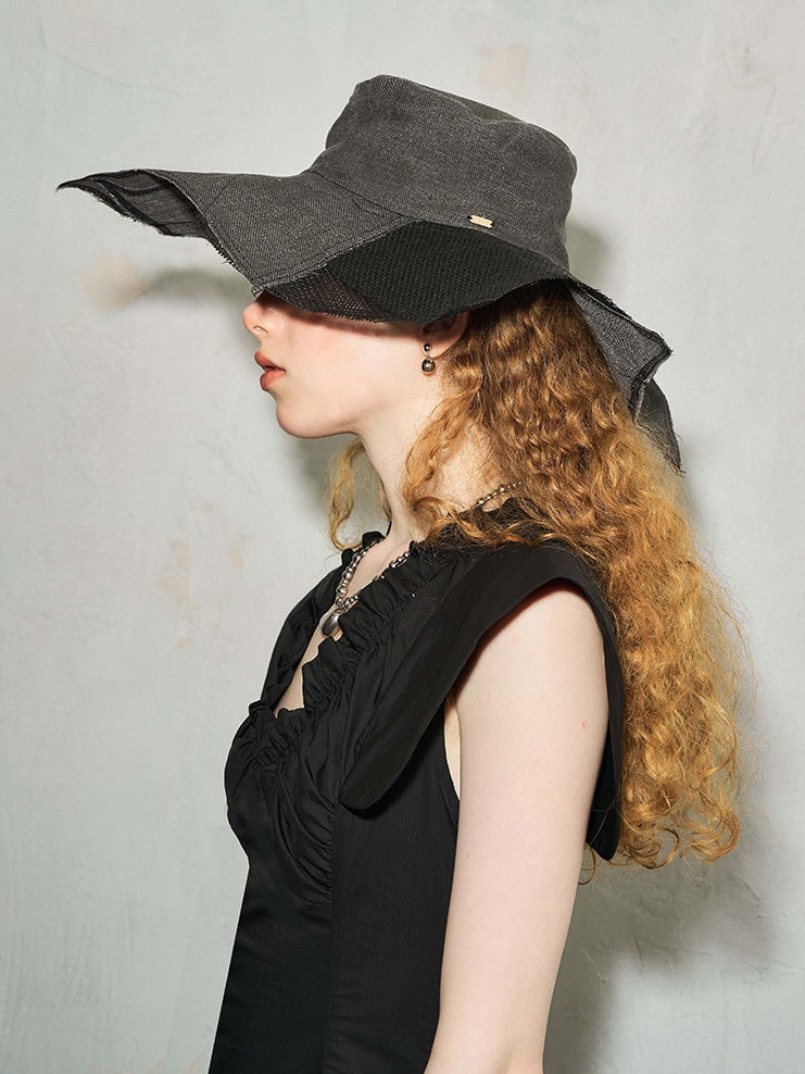 Irregular Splicing Woven Hat