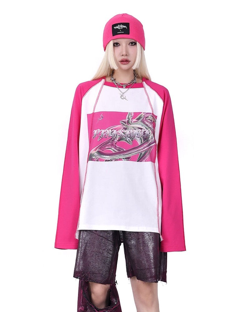 Raglan Sleeve Loose T-shirt