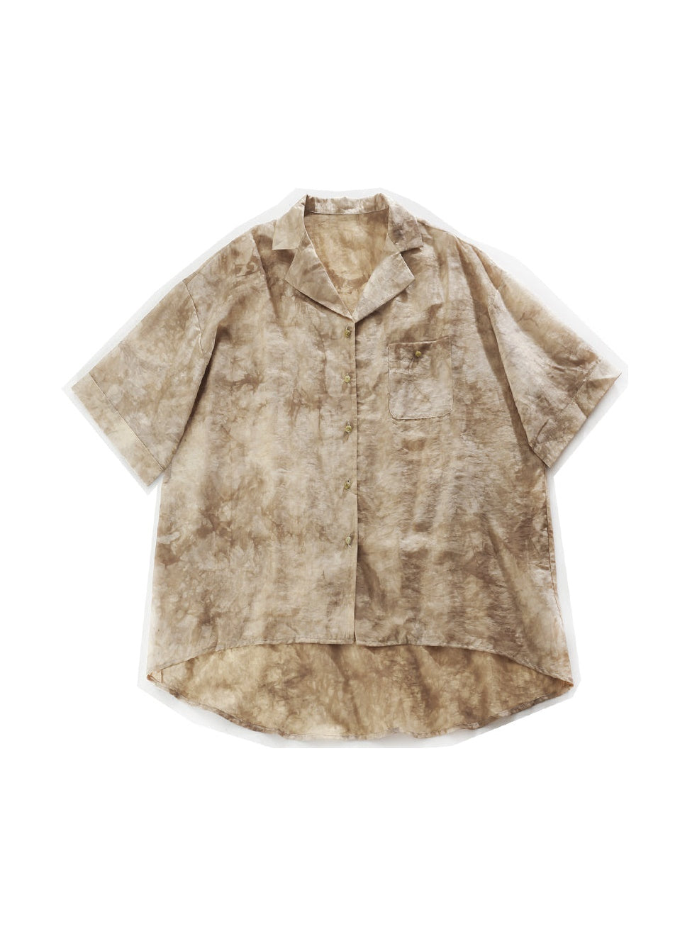 Jacquard Retro Loose Kurzarmhemd & Rockhose