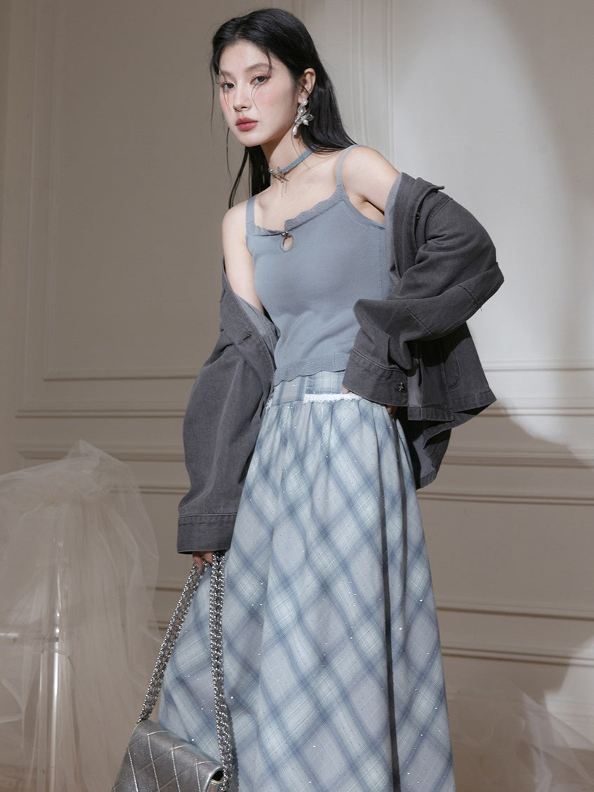 Hollow Design Knitted Camisole