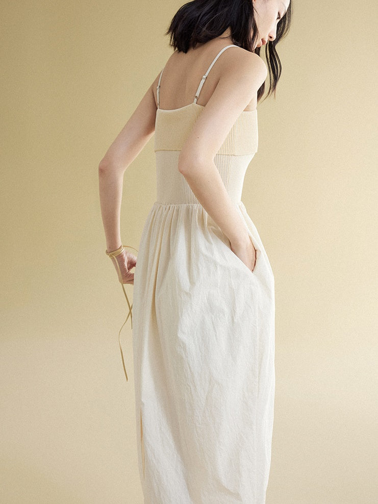 Pit Bar Splicing Suspender Dress