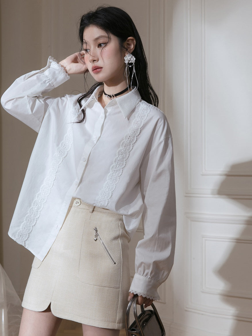 V-neck Small Fragrant Style Short Jacket & Skirt Set-up