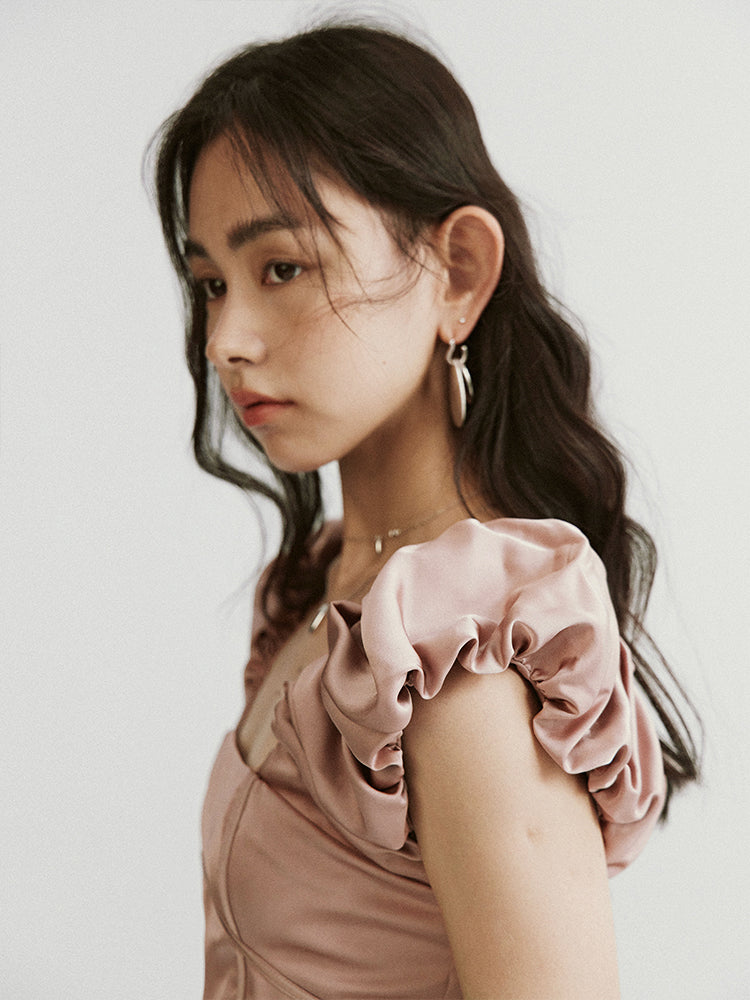 Romantischer Blasenhülle Top & A-Line Minirock