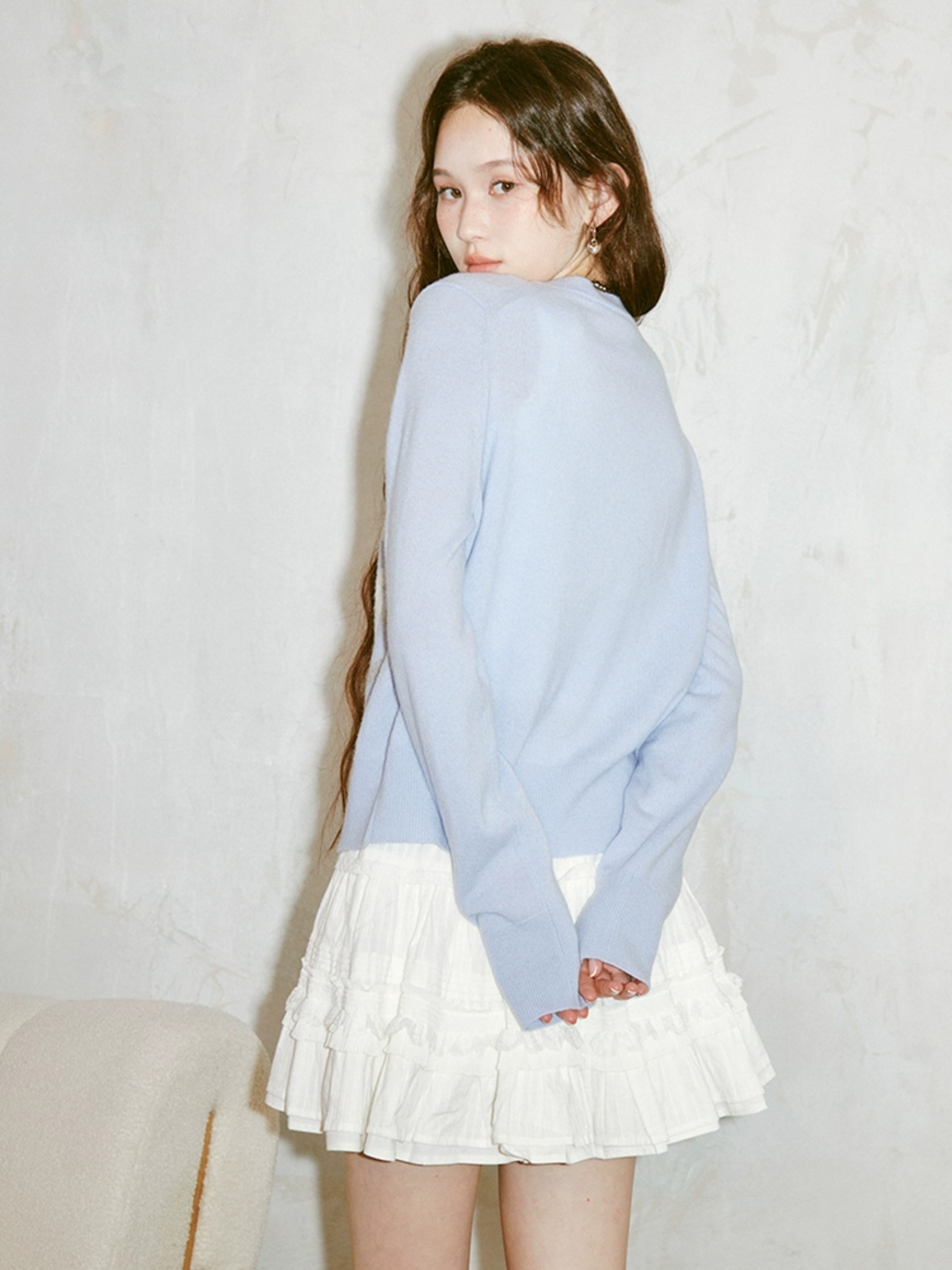 Cute Rabbit Cherry Knitted Cardigan