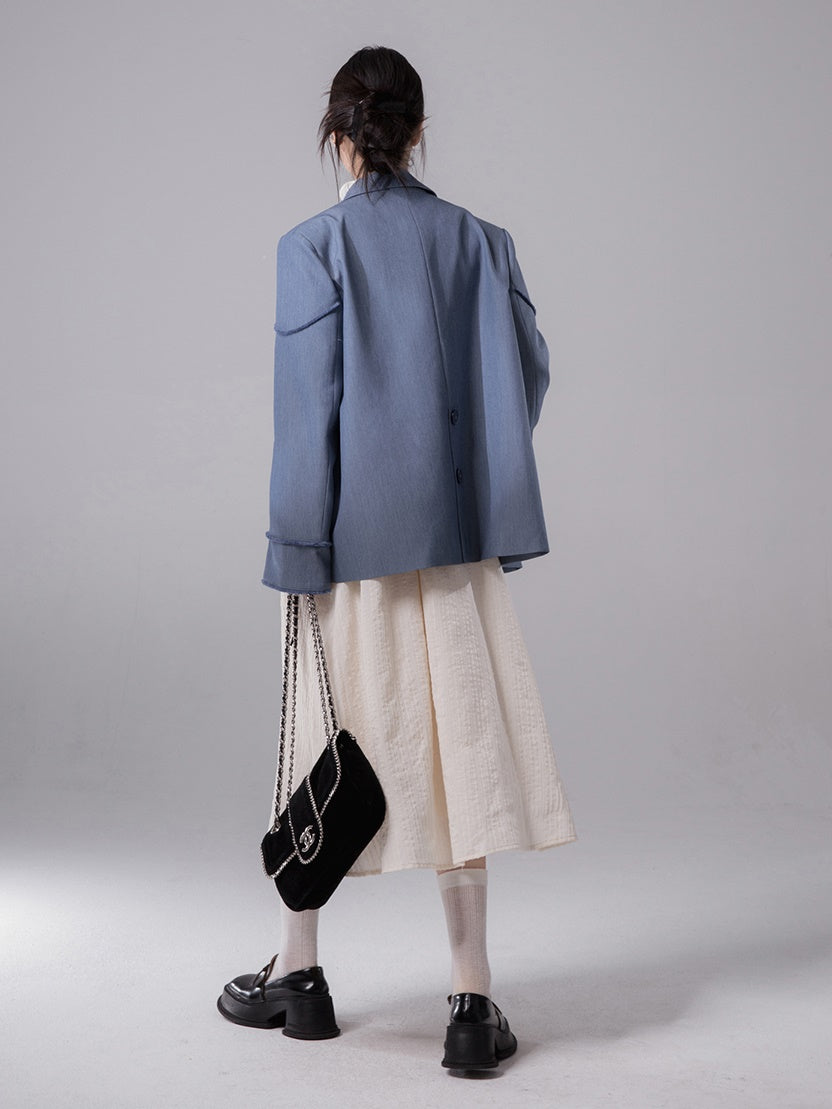 Frill Collar Tuck One-piece