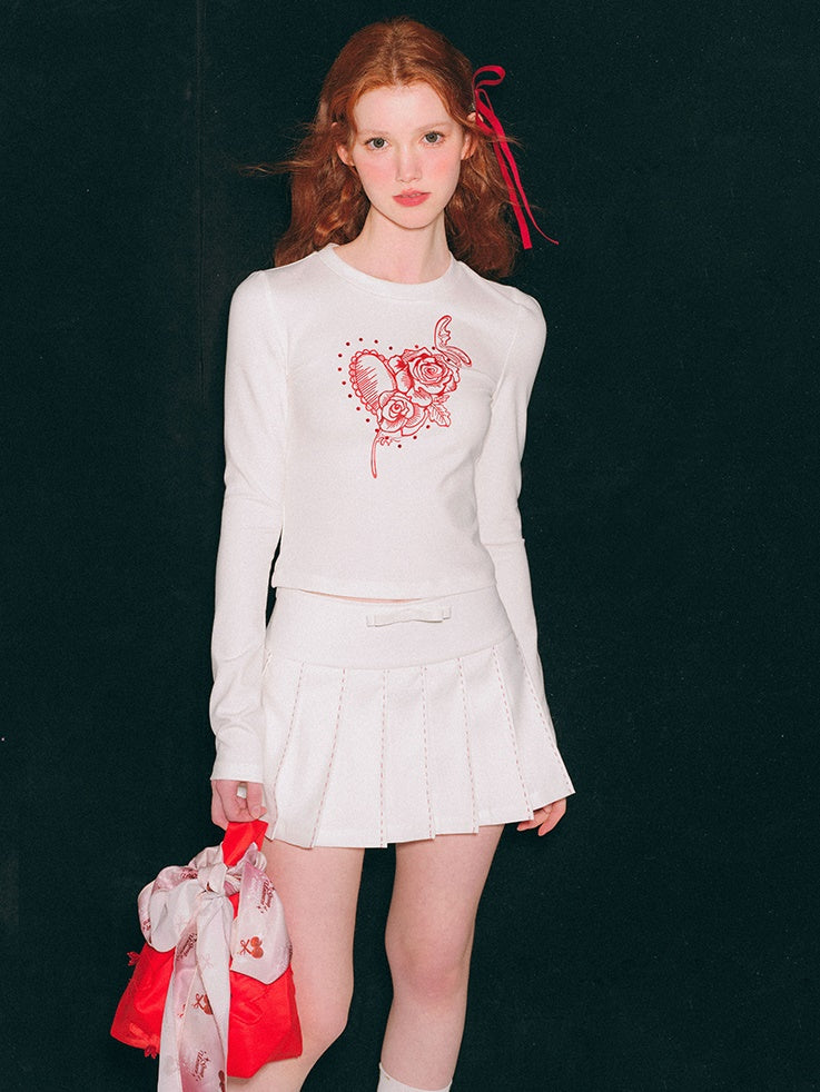 Rosen drucken Linestone Short & Long Sleeve T-Shirt