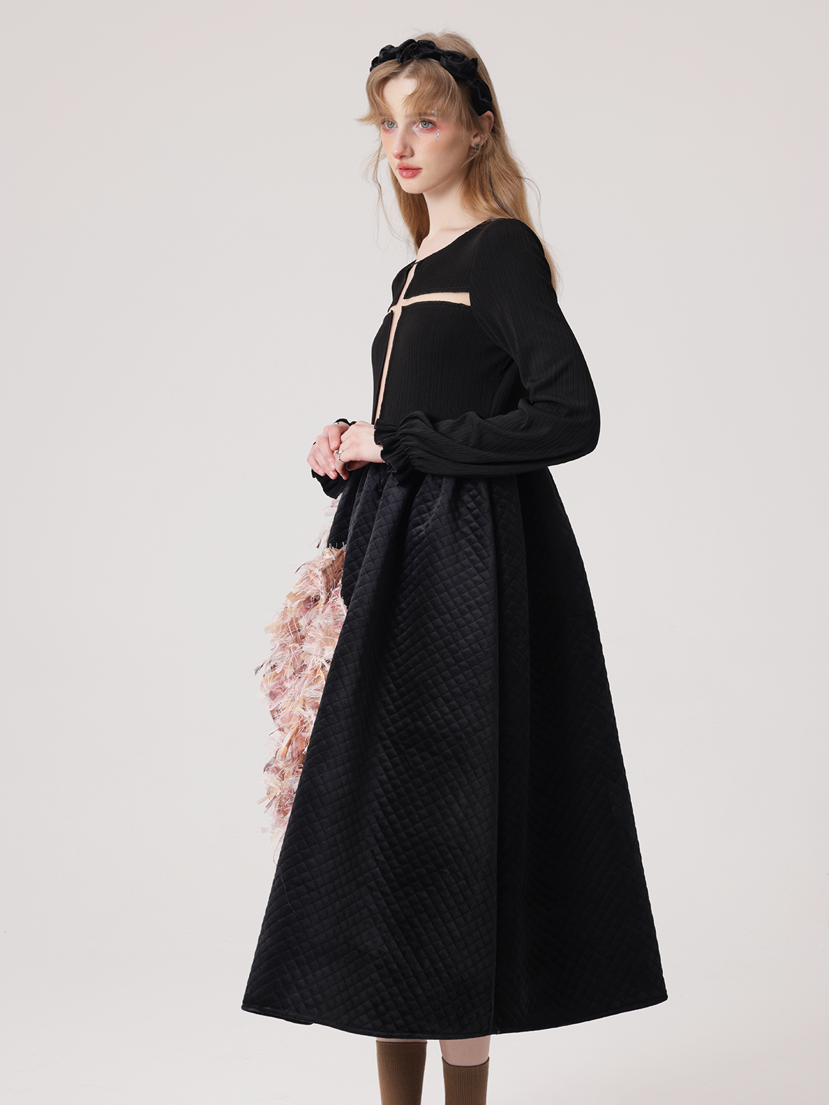Rose Translucent Design Princess Dress