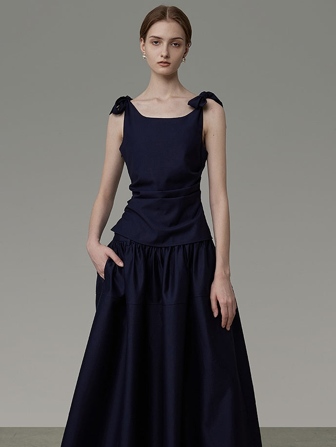 Ribbon Strap Drape Camisole