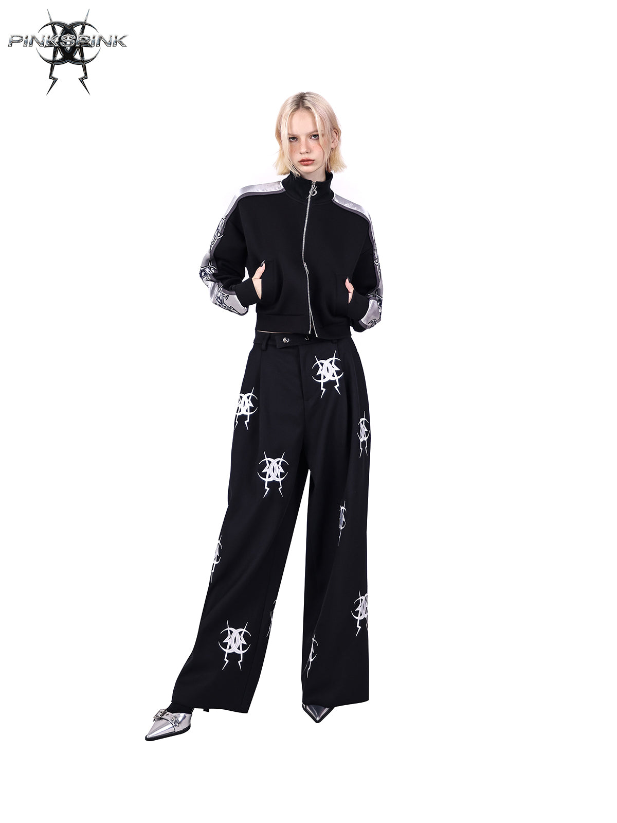 수 놓은 느슨한 캐주얼 바지