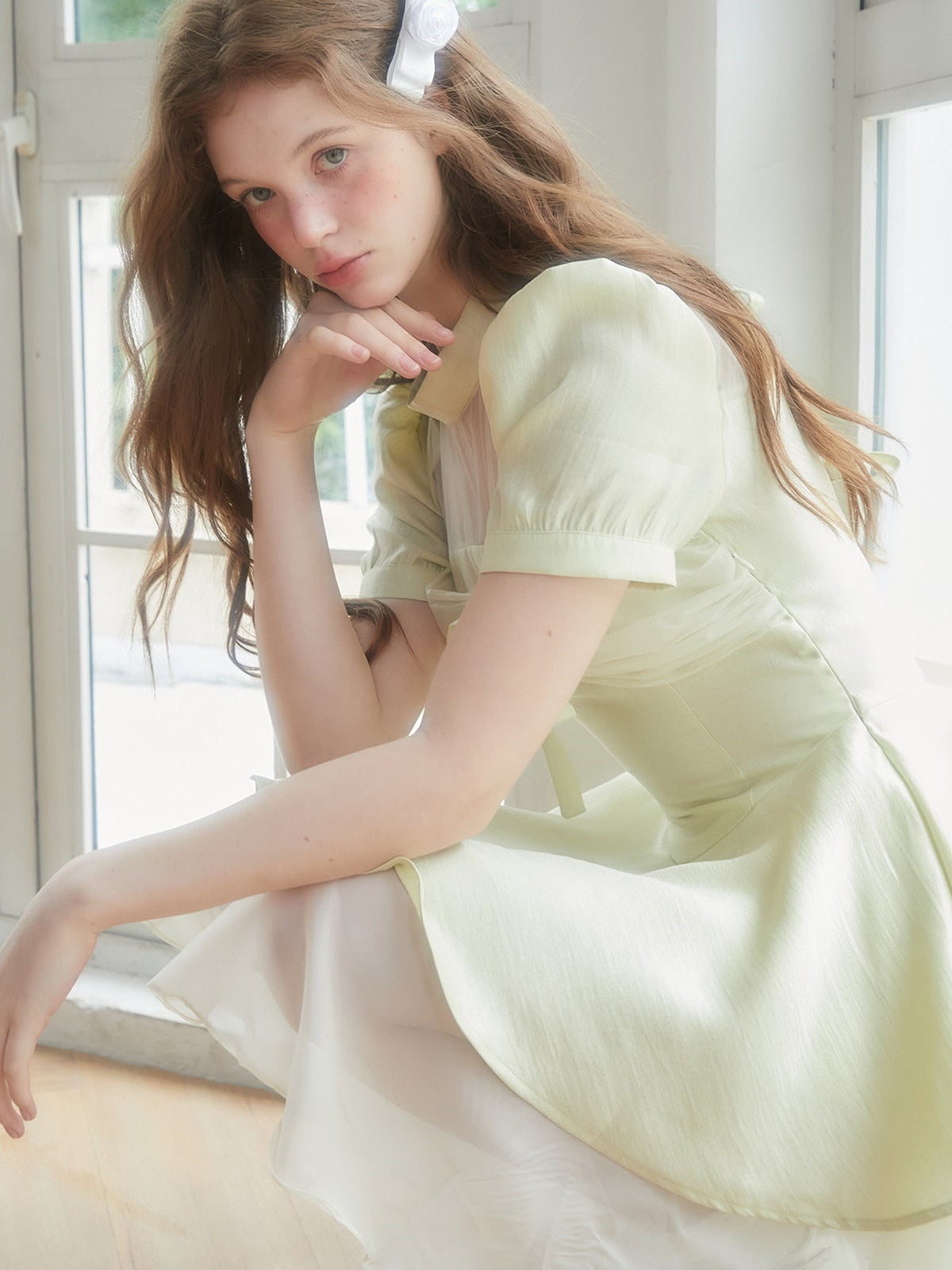 Hollow Sheer Design Layered Dress